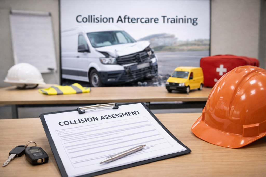 Classroom with Collison aftercare on the board