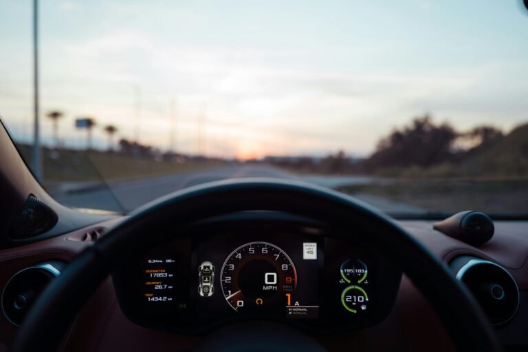 View out of a dashboard
